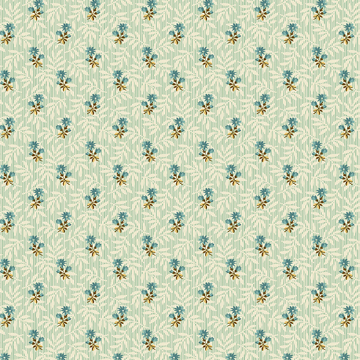 Sienna ~ Floral Stripe ~ Teal A 693 T