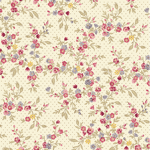 Sienna ~ Trailing Flowers ~ Cream A 689 L