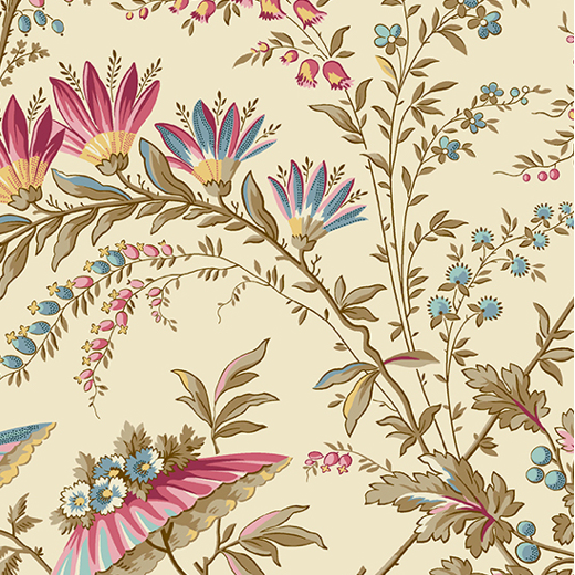 Sienna ~ Whimsical Garden ~ Cream A 687 L