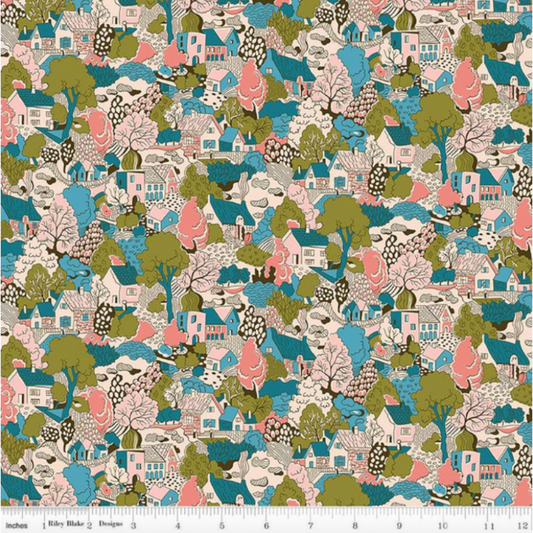 Liberty Fabric ~ London Parks Collection Heath View A 01666857A