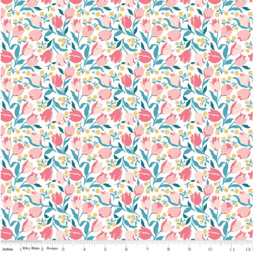 Liberty Fabric ~ London Parks Collection Tulip Triumph A 01666852A