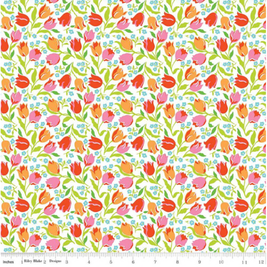 Liberty Fabric ~ London Parks Tulip Triumph C 01666852C