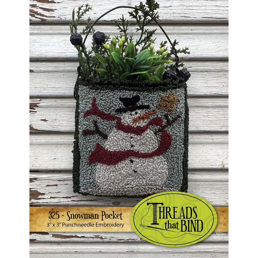 Threads That Bind ~ Snowman Pocket Punch Needle Pattern