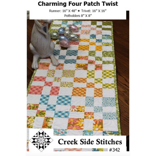 Creek Side Stitches ~ Charming Four Patch Twist Quilt Pattern