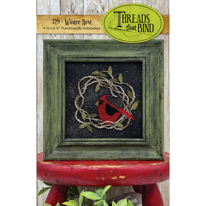 Threads That Bind ~ Winter Nest Punch Needle Pattern