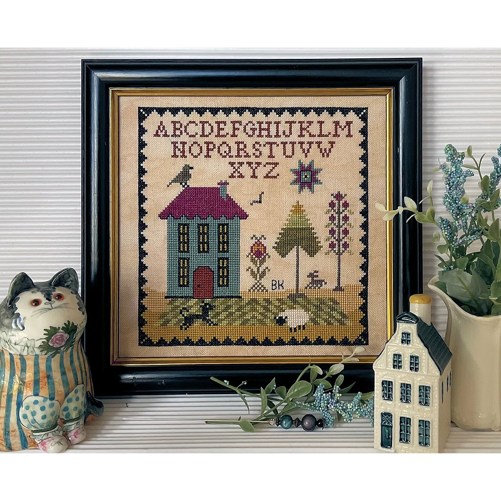 The Sampler Company ~ The Blue House Sampler Pattern