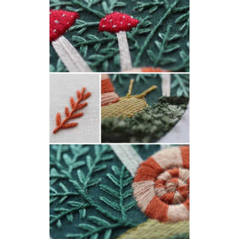 Kiriki Press ~ Embroidery Stitch Sampler FOREST FLOOR Embroidery Kit