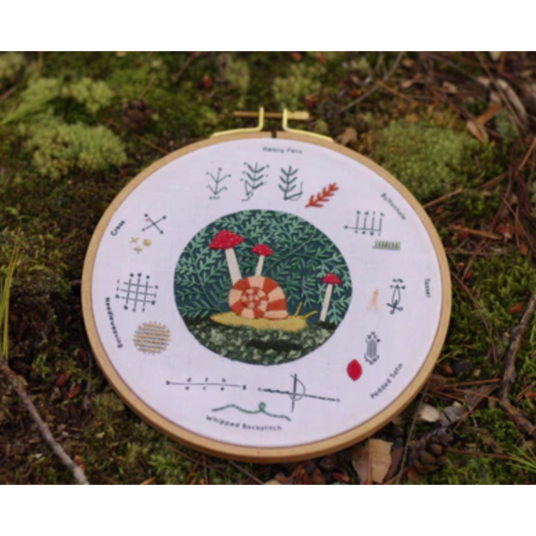 Kiriki Press ~ Embroidery Stitch Sampler FOREST FLOOR Embroidery Kit