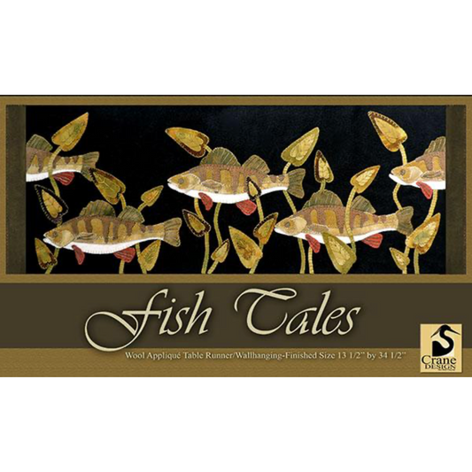 Crane Design ~ Fish Tales Wool Applique Pattern
