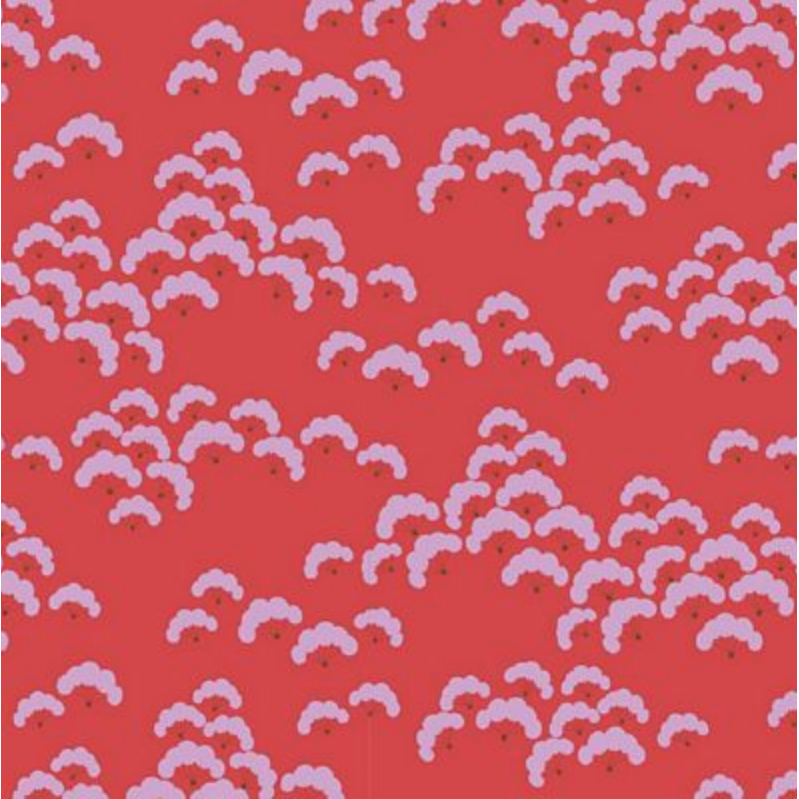 Tilda Fabrics ~ Bloomsville Cottonbloom Paprika 35" x WOF remnant TIL100503-V15