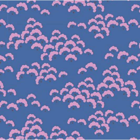 Tilda Fabrics ~ Bloomsville Cottonbloom Blueberry TIL100510-V15