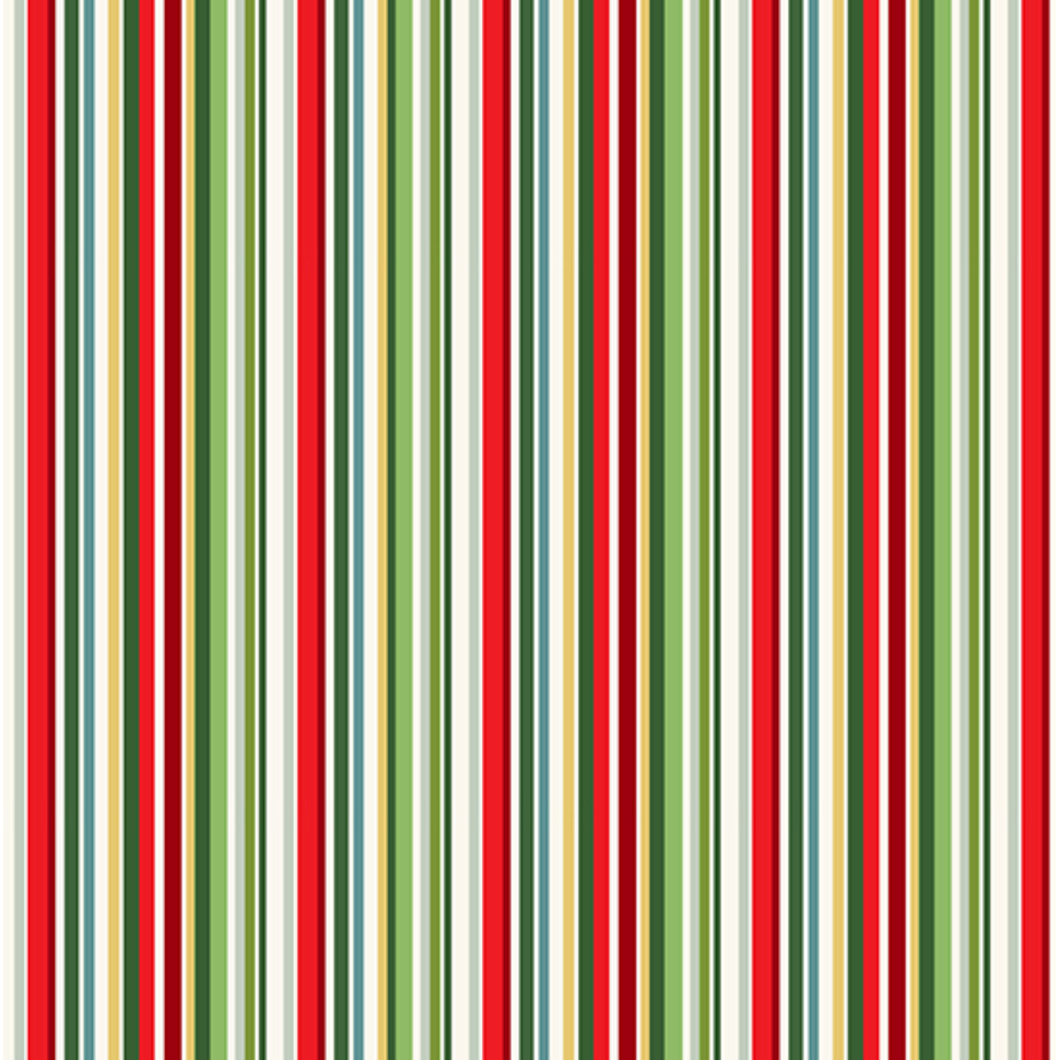 Cosy Christmas by Makower UK - Multi Stripe TP-2203-G3