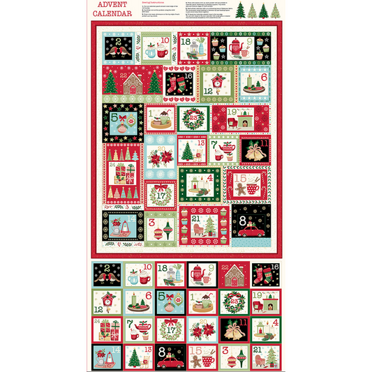 Cosy Christmas by Makower UK - Cosy Advent Calendar TP-2574-1