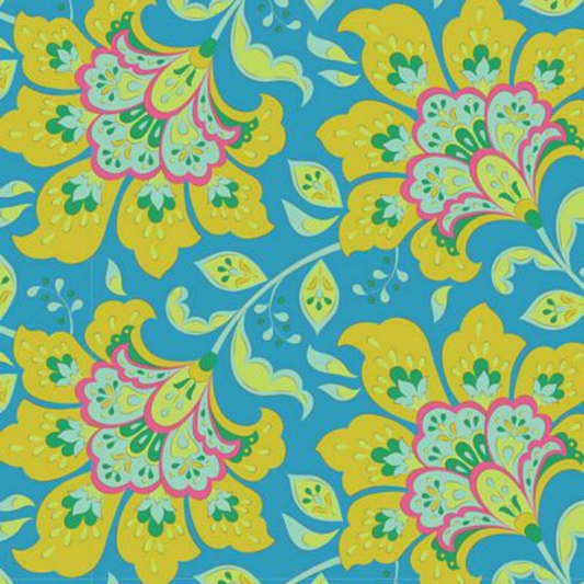 Tilda Fabrics ~ Bloomsville Flowermarket Sky TIL100517-V15