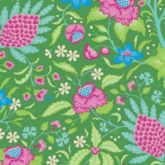 Tilda Fabrics ~ Bloomsville Flowertangle Green TIL100512-V15
