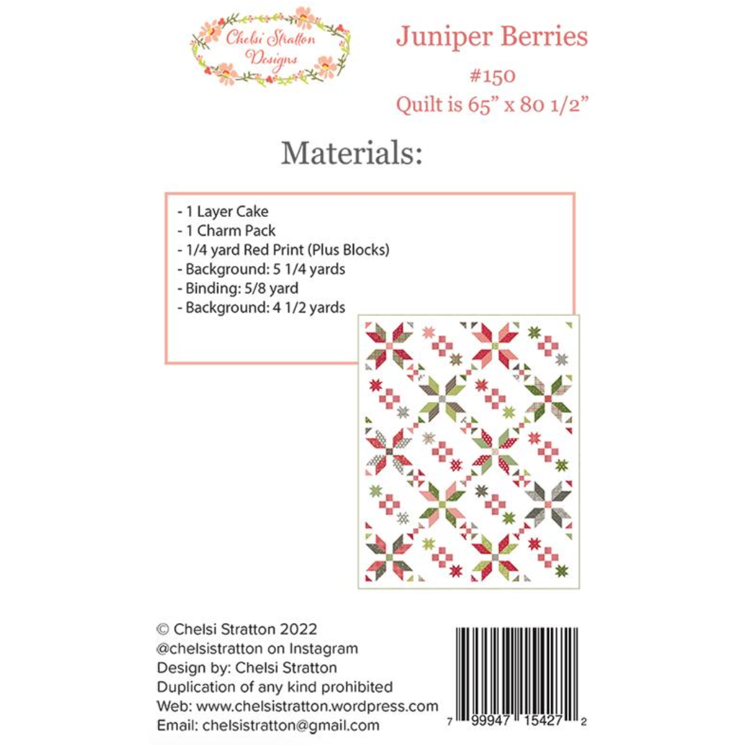 Chelsi Stratton Designs ~ Juniper Berries Quilt Pattern