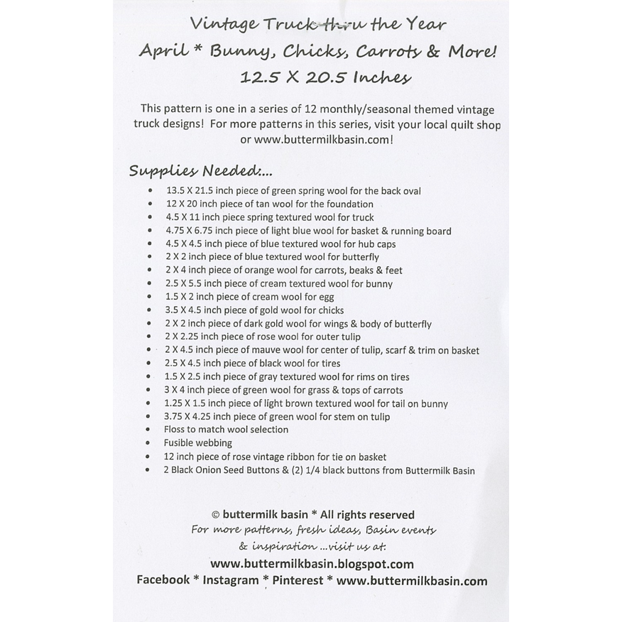 Buttermilk Basin ~ Vintage Trucks Thru the Year - April