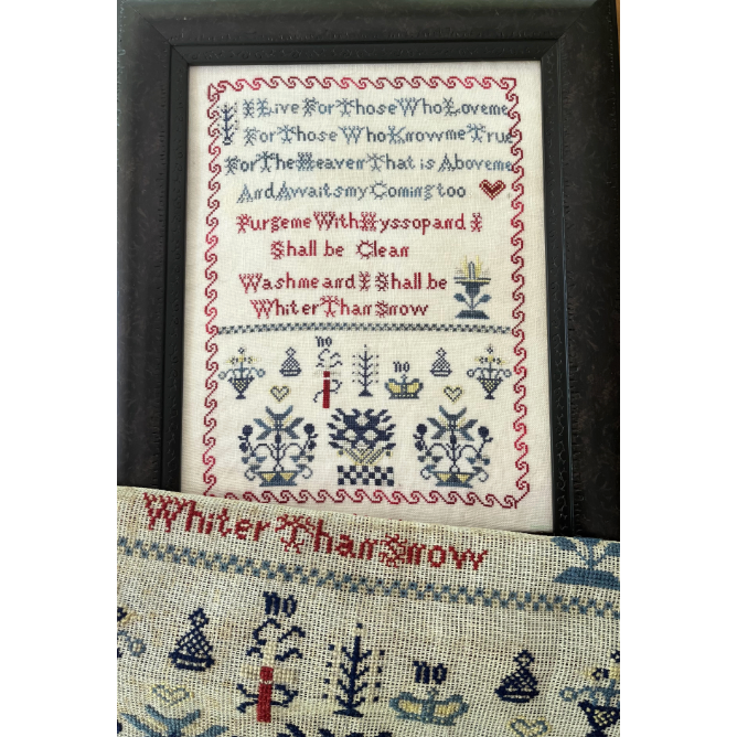 Running with Needles & Scissors ~ Whiter Than Snow Reproduction Sampler