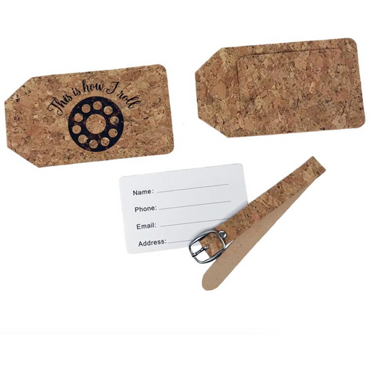 Cork Luggage Tag ~ How I Roll