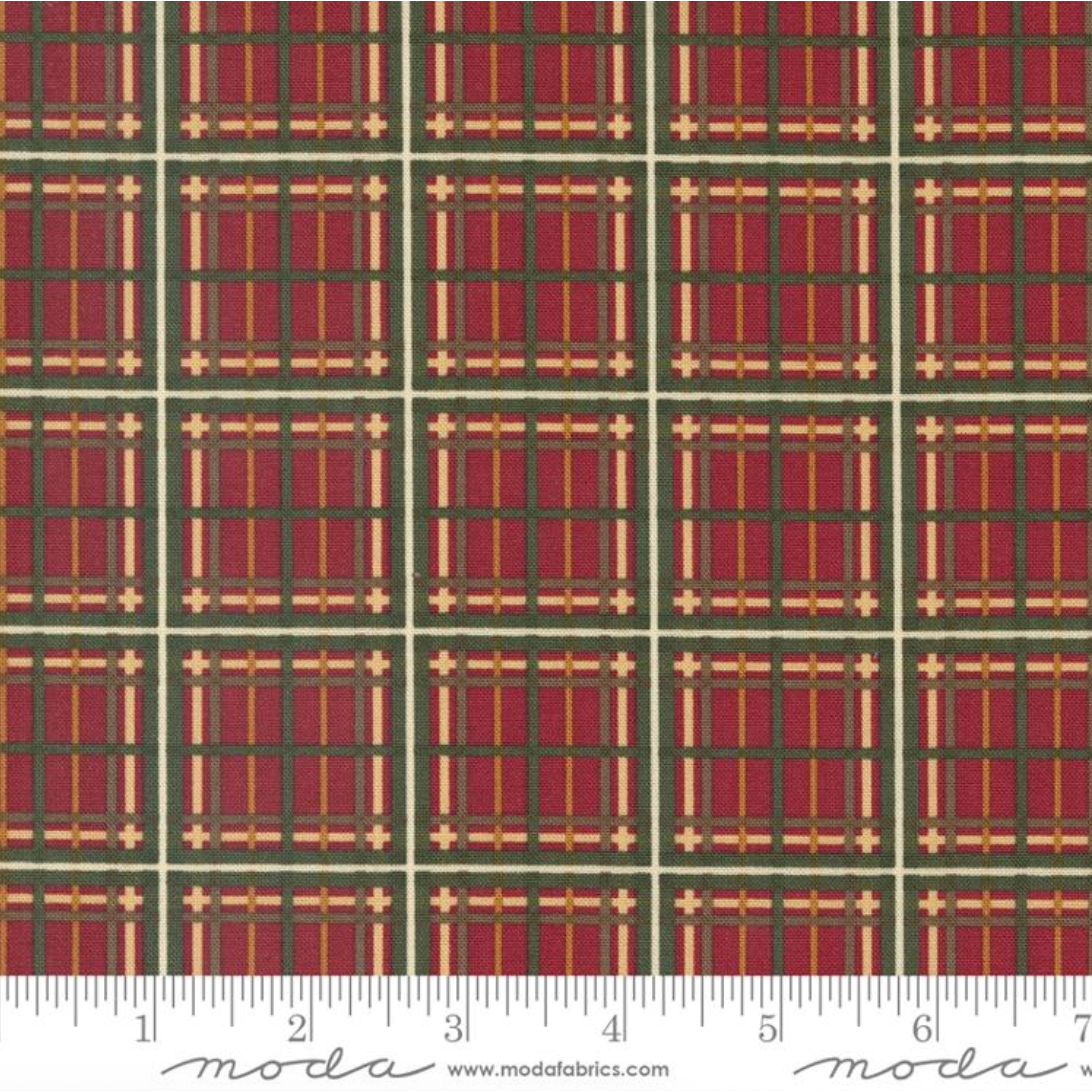 Shoppes on Main ~ Plaid Checks Crimson 6924 12