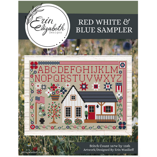 Erin Elizabeth Designs ~ Red White & Blue Sampler Pattern