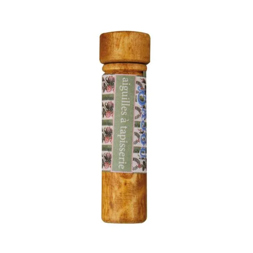 Sajou Wooden Holder and Six Needle Cases