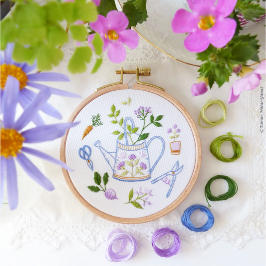Tamar ~ Garden Tools 4" Embroidery Kit