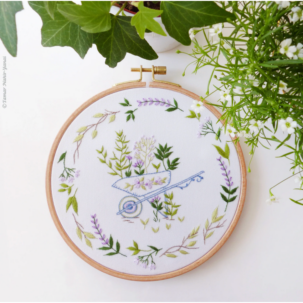 Tamar ~ Gardening 6" Embroidery Kit