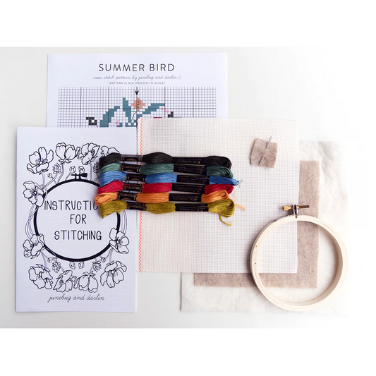 Junebug and Darlin ~ Summer Bird Cross Stitch Kit