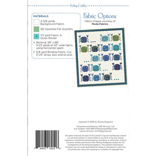 Wendy Sheppard ~ Feeling Crabby Quilt Pattern