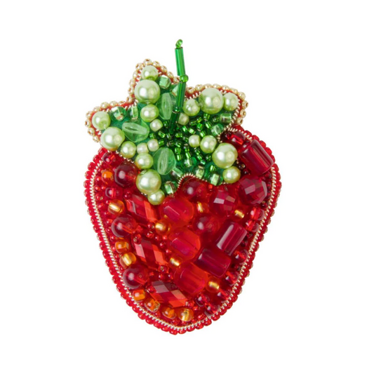 Beadwork Brooch Kit ~ Strawberry