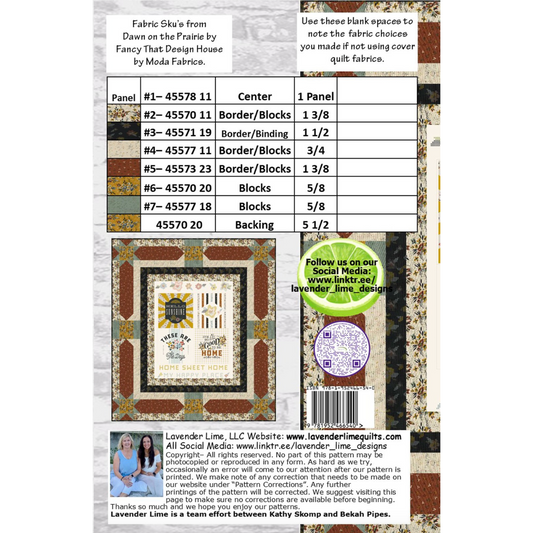 Designs by Lavender Lime ~ Happy Home Quilt Pattern