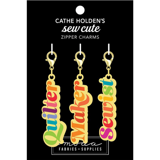 Cathe Holden Zipper Charms ~ Words