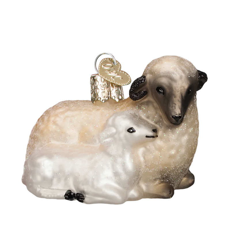 Old World Christmas ~ Sheep with Lamb Ornament