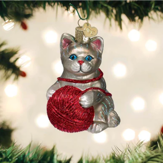 Old World Christmas ~ Playful Kitten Ornament