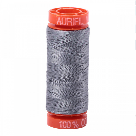 Aurifil ~ Mako Cotton Embroidery/Sewing Thread 50wt 220yds Grey ~ 2605