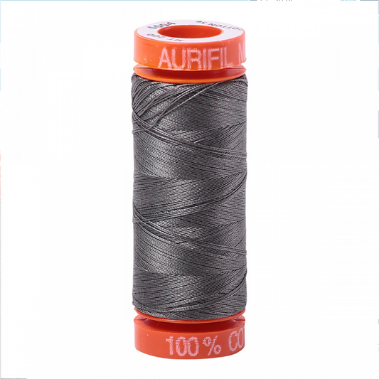 Aurifil ~ Mako Cotton Embroidery/Sewing Thread 50wt 220yds Grey Smoke ~ 5004