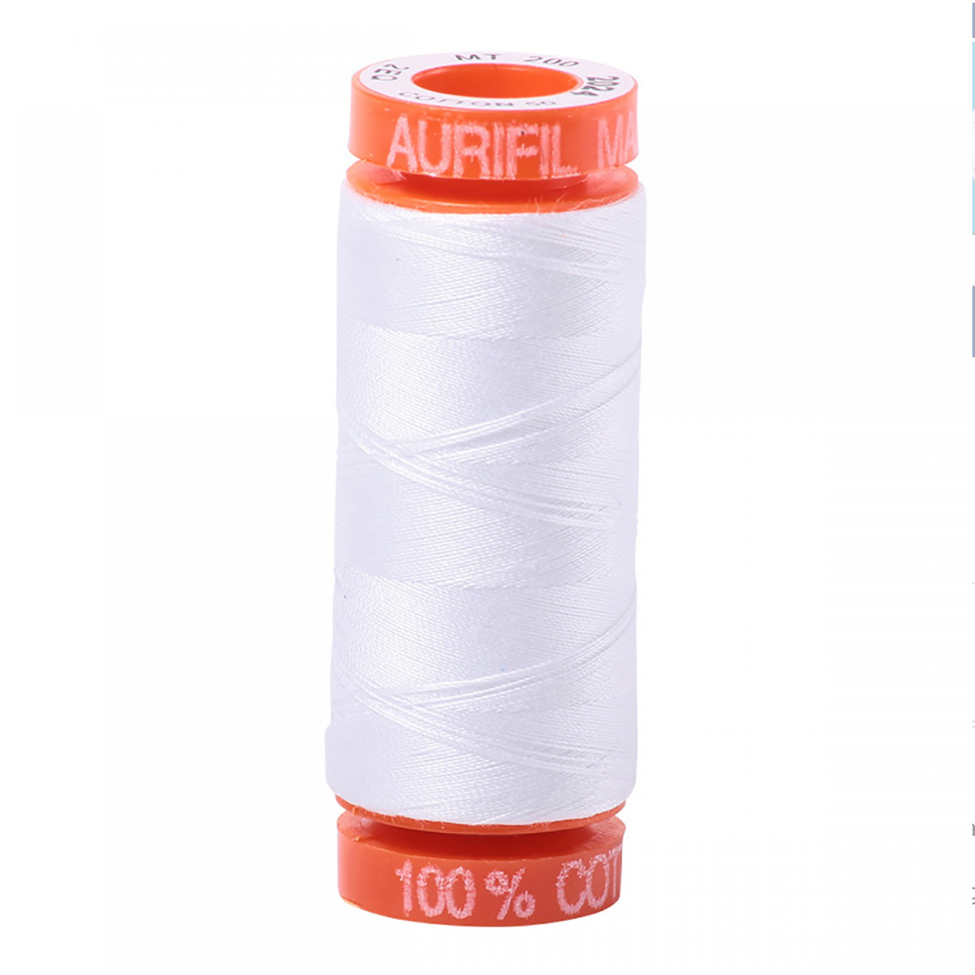 Aurifil ~ Mako Cotton Embroidery/Sewing Thread 50wt 220yds White ~ 2024