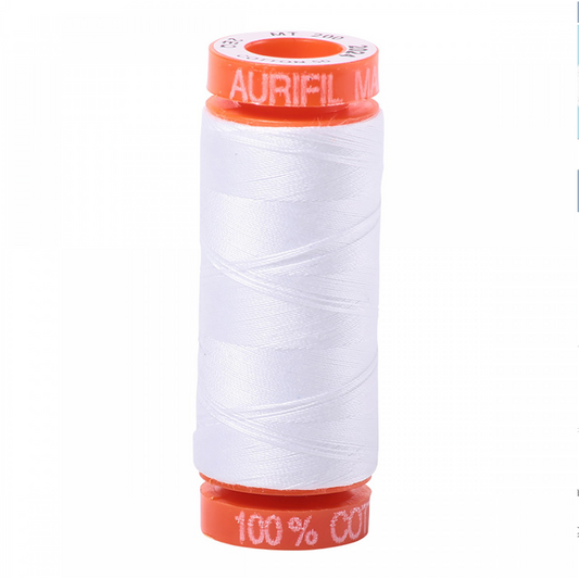 Aurifil ~ Mako Cotton Embroidery/Sewing Thread 50wt 220yds White ~ 2024