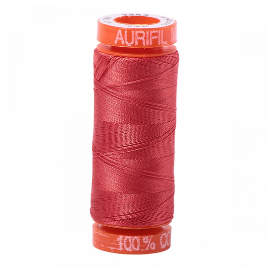 Aurifil ~ Mako Cotton Embroidery/Sewing Thread 50wt 220yds Dk Red Orange ~ 2255