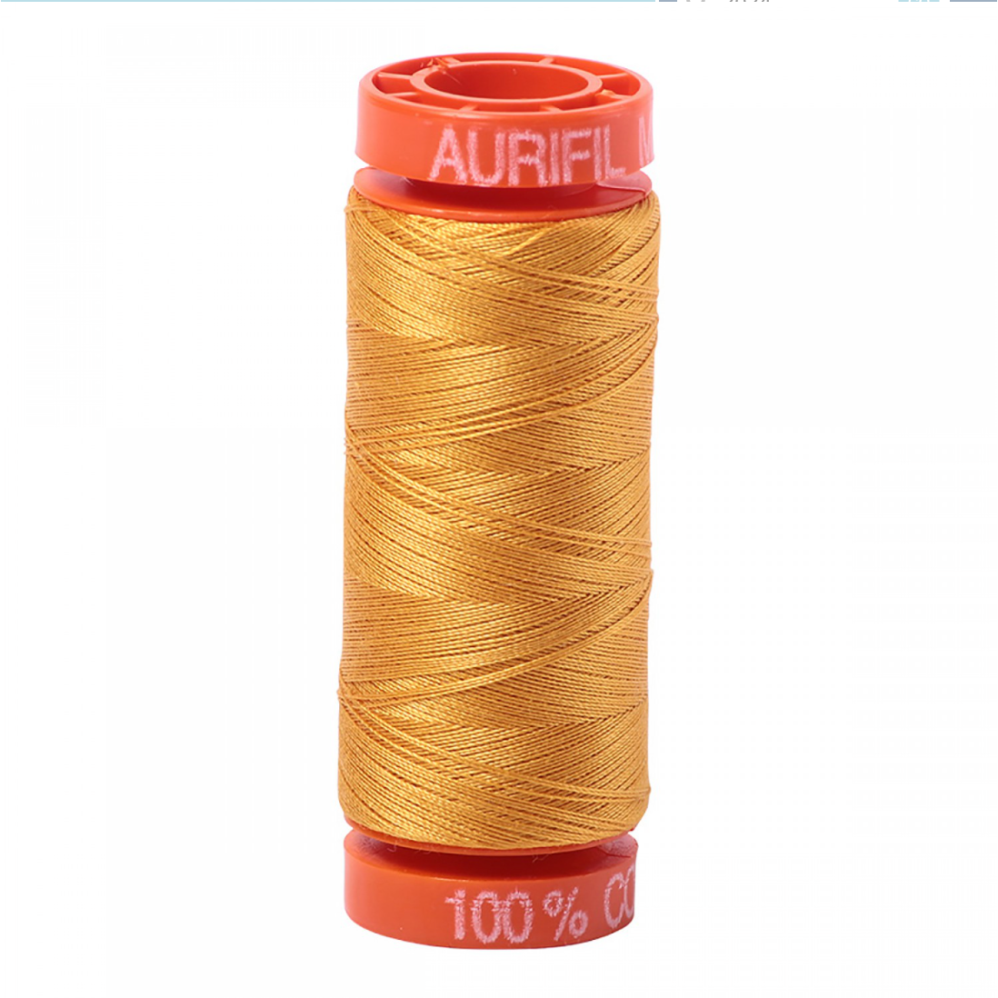 Aurifil ~ Mako Cotton Embroidery/Sewing Thread 50wt 220yds Orange Mustard ~ 2140