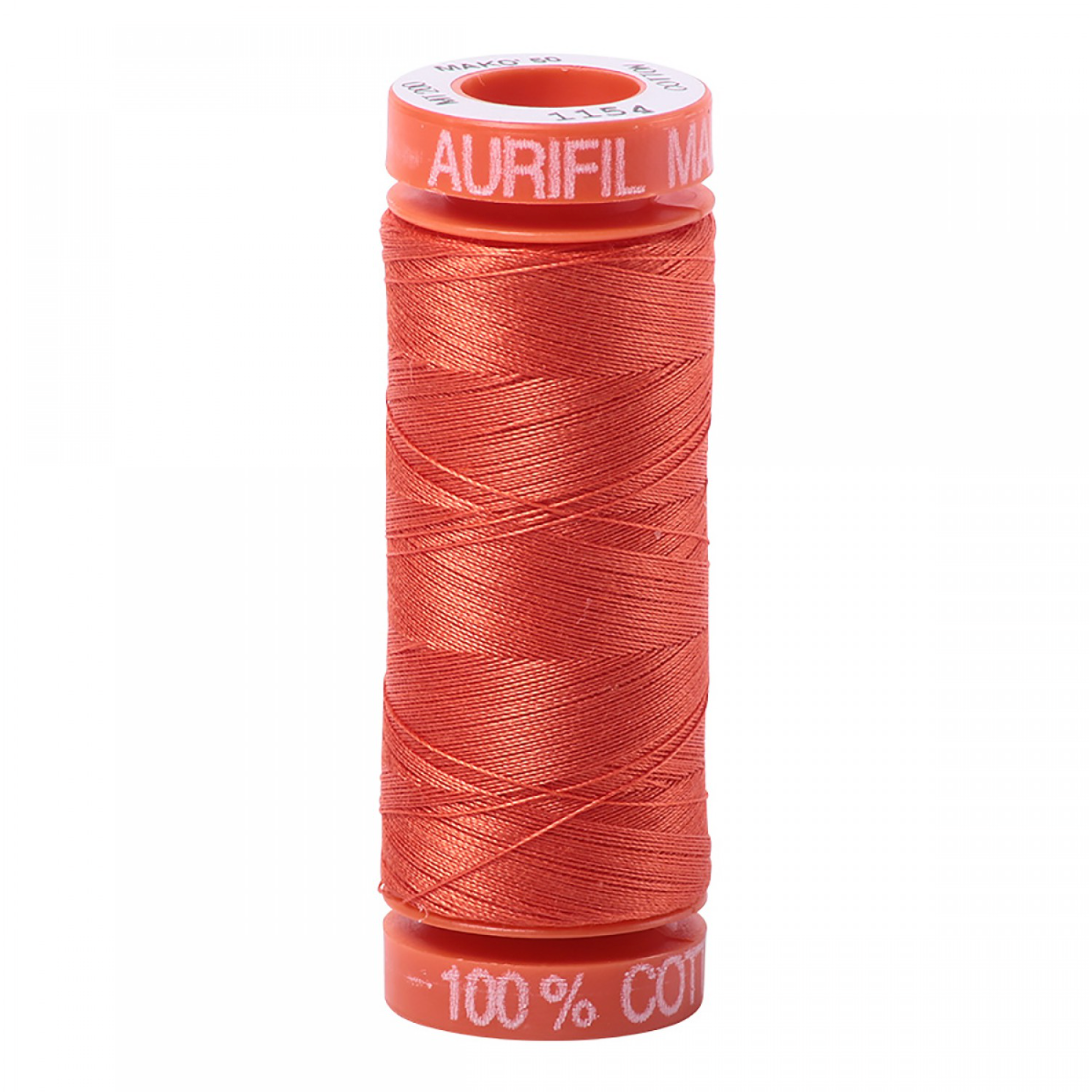 Aurifil ~ Mako Cotton Embroidery/Sewing Thread 50wt 220yds Dusty Orange ~ 1154