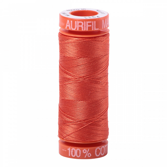 Aurifil ~ Mako Cotton Embroidery/Sewing Thread 50wt 220yds Dusty Orange ~ 1154