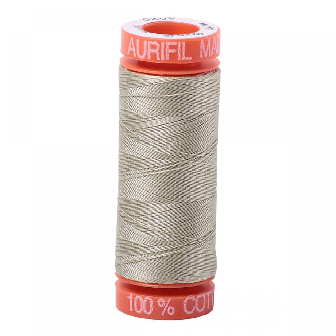 Aurifil ~ Mako Cotton Embroidery/Sewing Thread 50wt 220yds Lt. Military Green ~ 5020