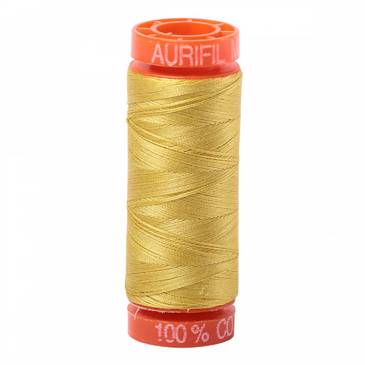 Aurifil ~ Mako Cotton Embroidery/Sewing Thread 50wt 220yds Golden Yellow ~ 5015