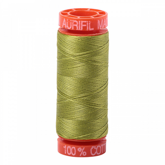 Aurifil ~ Mako Cotton Embroidery/Sewing Thread 50wt 220yds Lt Leaf Green ~ 1147