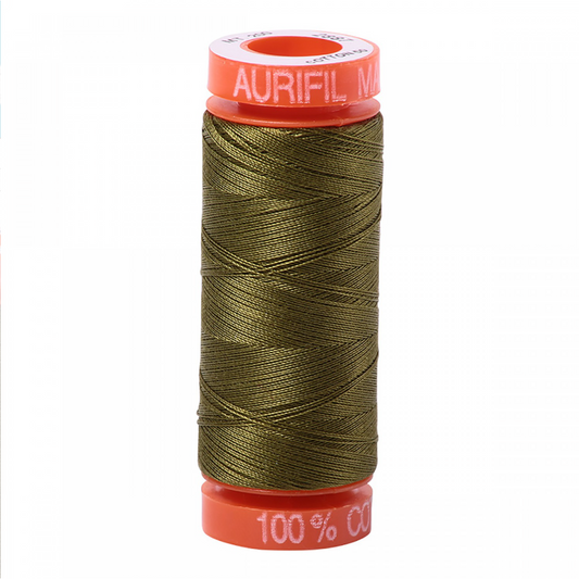 Aurifil ~ Mako Cotton Embroidery/Sewing Thread 50wt 220yds Very Dk Olive ~ 2887