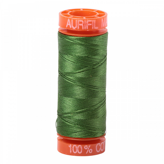 Aurifil ~ Mako Cotton Embroidery/Sewing Thread 50wt 220yds Dk Grass Green ~ 5018