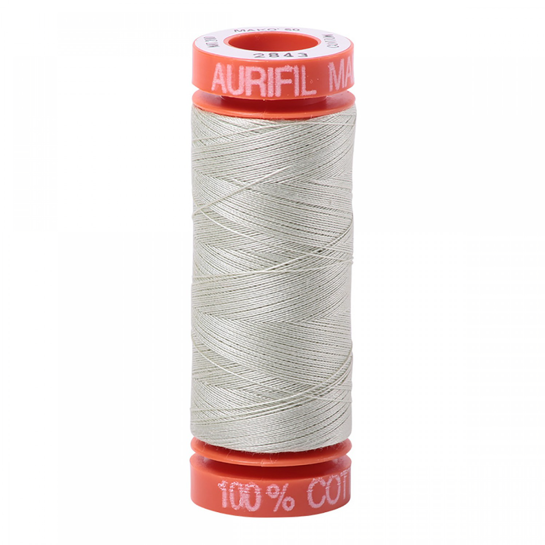 Aurifil ~ Mako Cotton Embroidery/Sewing Thread 50wt 220yds Lt Gray Green ~ 2843