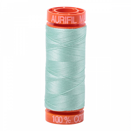 Aurifil ~ Mako Cotton Embroidery/Sewing Thread 50wt 220yds Mint Ice ~ 2830